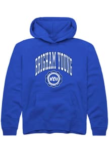 Rally BYU Cougars Youth Blue Arch Seal Long Sleeve Hoodie