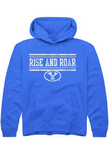 Rally BYU Cougars Youth Blue Chant Bars Long Sleeve Hoodie