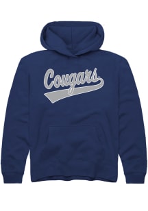 Rally BYU Cougars Youth Navy Blue Tailsweep Long Sleeve Hoodie