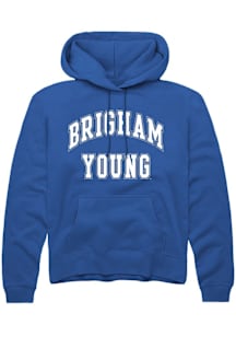 Rally BYU Cougars Mens Blue Arch Stack Long Sleeve Hoodie