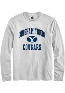 Rally BYU Cougars White No 1 Long Sleeve T Shirt