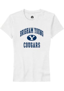 Rally BYU Cougars Womens White No 1 Short Sleeve T-Shirt