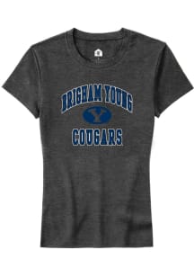 Rally BYU Cougars Womens Charcoal No 1 Short Sleeve T-Shirt