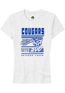 Rally BYU Cougars Womens White Retro Short Sleeve T-Shirt