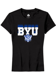 Rally BYU Cougars Womens Black Repeat Short Sleeve T-Shirt