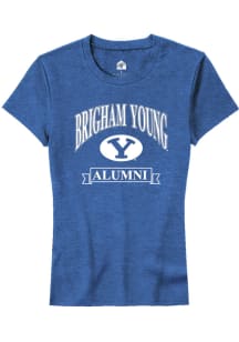 Rally BYU Cougars Womens Blue Alumni Banner Short Sleeve T-Shirt
