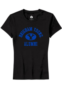 Rally BYU Cougars Womens Black Alumni Arch Short Sleeve T-Shirt