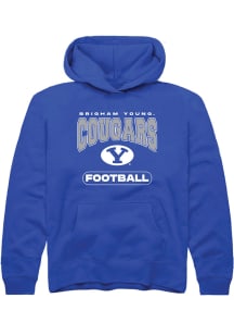 Rally BYU Cougars Youth Blue Football Long Sleeve Hoodie