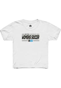 Youth Big Ten White Rally Womens Soccer Short Sleeve T-Shirt