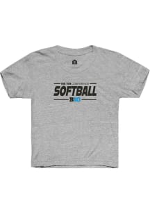 Youth Big Ten Grey Rally Softball Short Sleeve T-Shirt