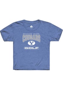 Rally BYU Cougars Youth Blue Golf Short Sleeve T-Shirt