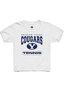 Rally BYU Cougars Youth White Tennis Short Sleeve T-Shirt