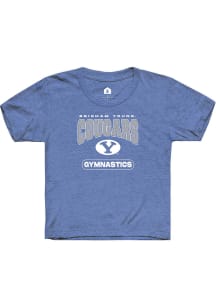 Rally BYU Cougars Youth Blue Gymnastics Short Sleeve T-Shirt