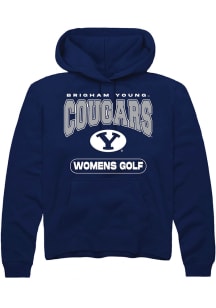 Rally BYU Cougars Mens Navy Blue Womens Golf Long Sleeve Hoodie