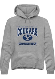 Rally BYU Cougars Mens Grey Womens Golf Long Sleeve Hoodie