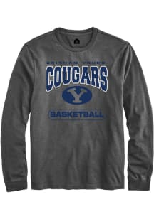 Rally BYU Cougars Charcoal Basketball Long Sleeve T Shirt