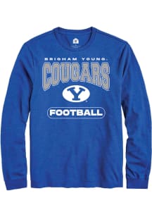 Rally BYU Cougars Blue Football Long Sleeve T Shirt