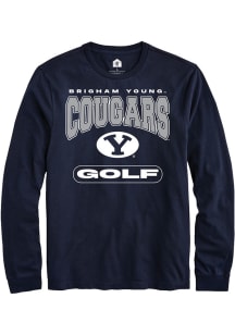 Rally BYU Cougars Navy Blue Golf Long Sleeve T Shirt