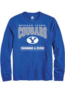 Rally BYU Cougars Blue Swimming and Diving Long Sleeve T Shirt
