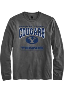 Rally BYU Cougars Charcoal Tennis Long Sleeve T Shirt