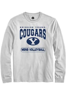 Rally BYU Cougars White Mens Volleyball Long Sleeve T Shirt