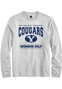 Rally BYU Cougars White Womens Golf Long Sleeve T Shirt