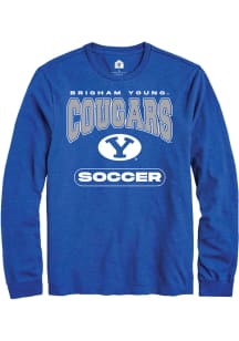 Rally BYU Cougars Blue Soccer Long Sleeve T Shirt