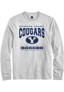 Rally BYU Cougars White Soccer Long Sleeve T Shirt