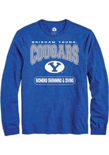 Rally BYU Cougars Blue Womens Swimming and Diving Long Sleeve T Shirt