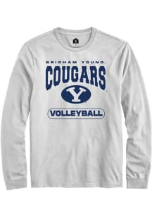 Rally BYU Cougars White Volleyball Long Sleeve T Shirt