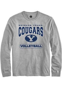 Rally BYU Cougars Grey Volleyball Long Sleeve T Shirt