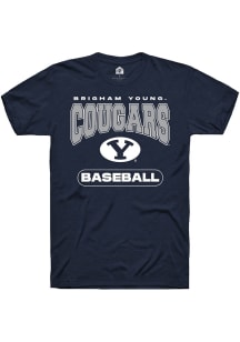 Rally BYU Cougars Navy Blue Baseball Short Sleeve T Shirt