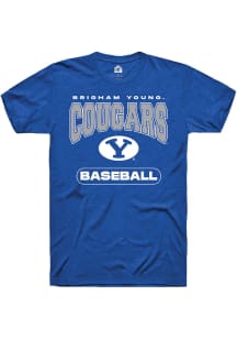 Rally BYU Cougars Blue Baseball Short Sleeve T Shirt