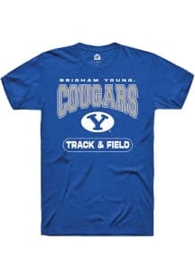 Rally BYU Cougars Blue Track and Field Short Sleeve T Shirt