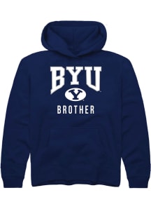 Rally BYU Cougars Youth Navy Blue Brother Long Sleeve Hoodie