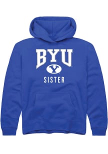 Rally BYU Cougars Youth Blue Sister Long Sleeve Hoodie