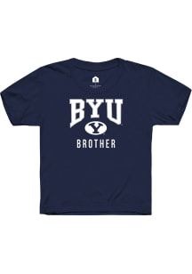 Rally BYU Cougars Youth Navy Blue Brother Short Sleeve T-Shirt
