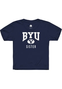 Rally BYU Cougars Youth Navy Blue Sister Short Sleeve T-Shirt