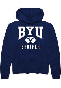 Rally BYU Cougars Mens Navy Blue Brother Long Sleeve Hoodie