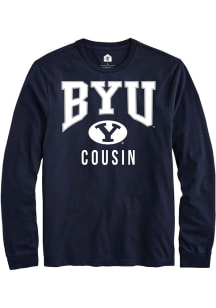 Rally BYU Cougars Navy Blue Cousin Long Sleeve T Shirt