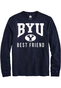Rally BYU Cougars Navy Blue Best Friend Long Sleeve T Shirt