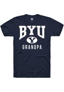 Rally BYU Cougars Navy Blue Grandpa Short Sleeve T Shirt