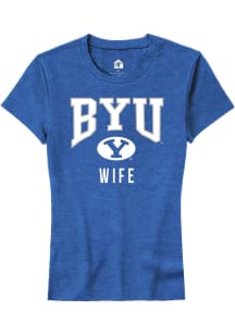 Rally BYU Cougars Womens Blue Wife Short Sleeve T-Shirt
