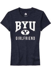 Rally BYU Cougars Womens Navy Blue Girlfriend Short Sleeve T-Shirt