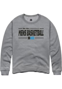 Mens Big Ten Grey Rally Mens Basketball Crew Sweatshirt