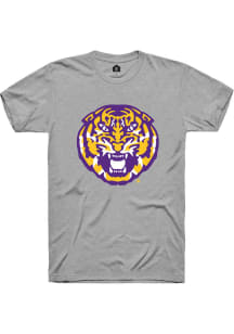 Rally LSU Tigers Grey Alt Logo Short Sleeve T Shirt