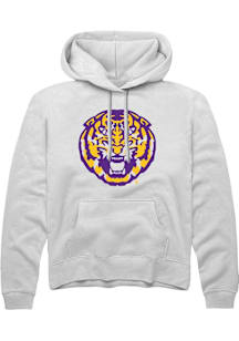 Summit Sportswear LSU Tigers Mens White Alt Logo Long Sleeve Hoodie