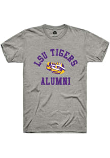 Rally LSU Tigers Grey Alumni Arch Short Sleeve T Shirt