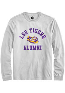 Rally LSU Tigers White Alumni Arch Long Sleeve T Shirt
