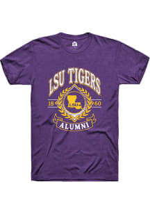 Rally LSU Tigers Purple Alumni Wreath Short Sleeve T Shirt